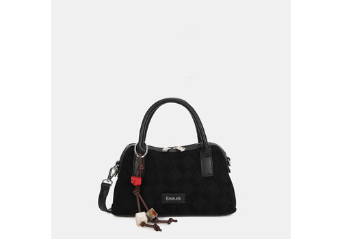 BINNARI BAGS Binnari ARAL 21211 Black Suede Handbag