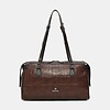 BINNARI BAGS Binnari CRETA Tan/Brn Croc Barrel Bag