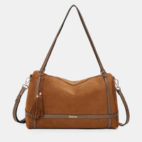 Binnari ATLAS 21230 Tan Suede Slouch Bag
