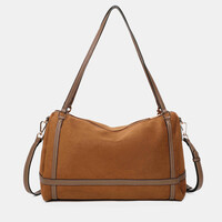 Binnari ATLAS 21230 Tan Suede Slouch Bag