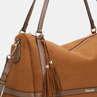Binnari ATLAS 21230 Tan Suede Slouch Bag