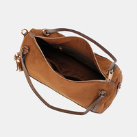 Binnari ATLAS 21230 Tan Suede Slouch Bag