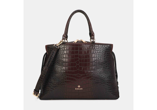 BINNARI BAGS Binnari BALI 21243 Bordo Croc Handbag