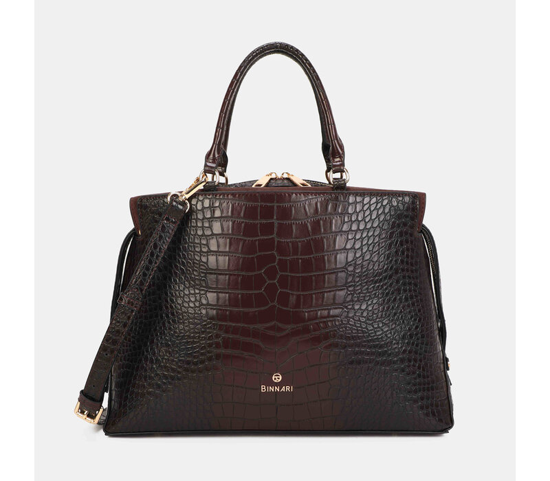 Binnari BALI 21243 Bordo Croc Handbag