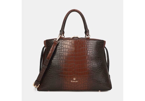 BINNARI BAGS Binnari BALI 21243 Tan Croc Handbag
