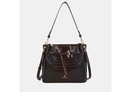 BINNARI BAGS Binnari BALI 21241 Bordo Croc Handbag