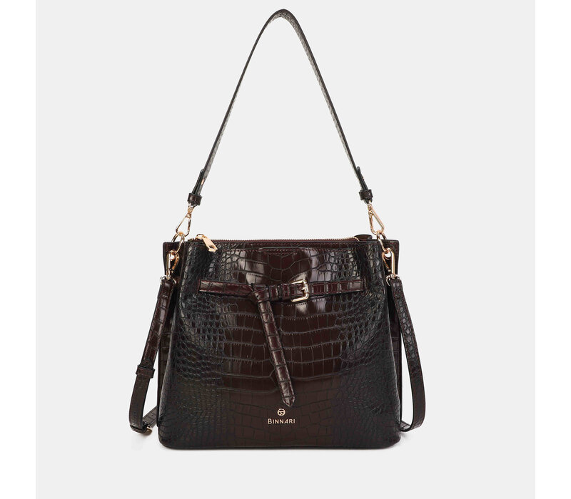 Binnari BALI 21241 Bordo Croc Handbag