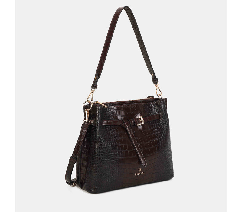 Binnari BALI 21241 Bordo Croc Handbag