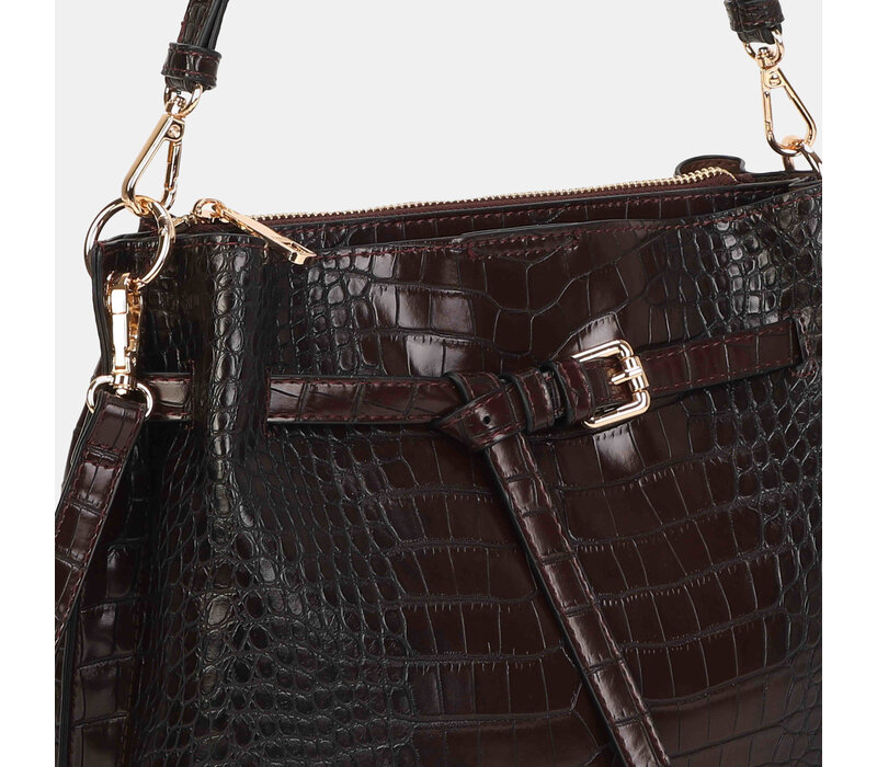 Binnari BALI 21241 Bordo Croc Handbag