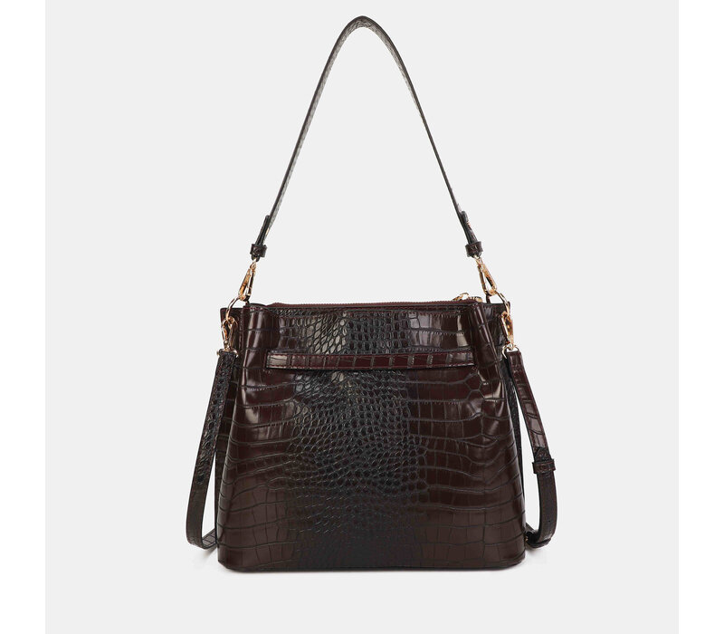 Binnari BALI 21241 Bordo Croc Handbag