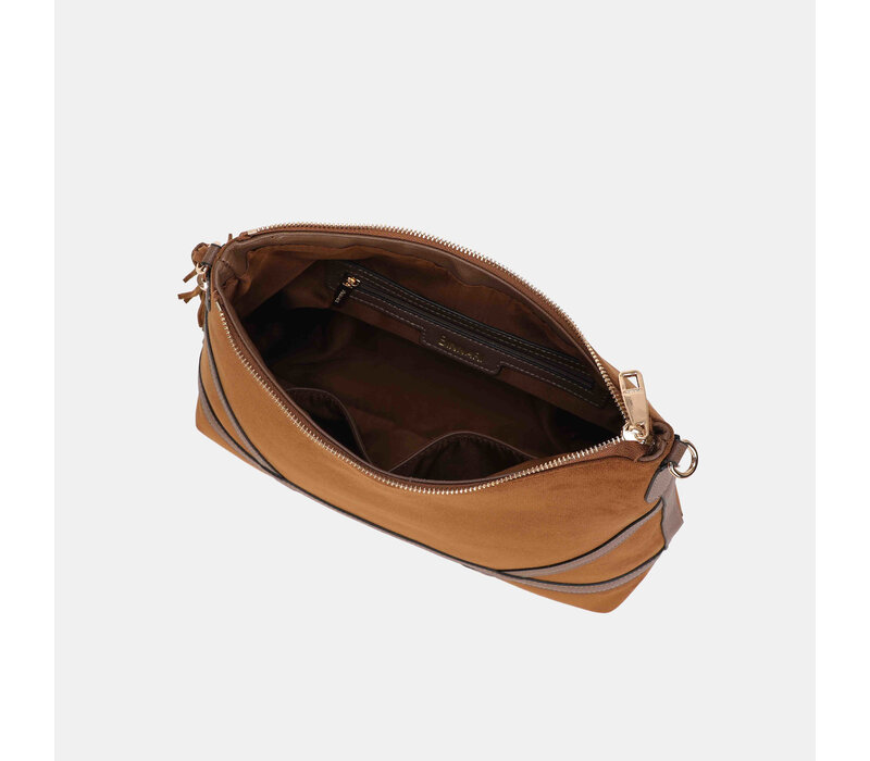 Binnari ATLAS 21231 Tan Suede Hobo Bag
