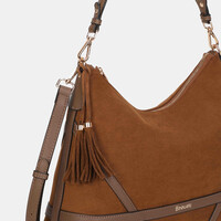 Binnari ATLAS 21231 Tan Suede Hobo Bag