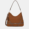BINNARI BAGS Binnari ATLAS 21231 Tan Suede Hobo Bag