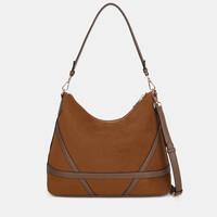 Binnari ATLAS 21231 Tan Suede Hobo Bag