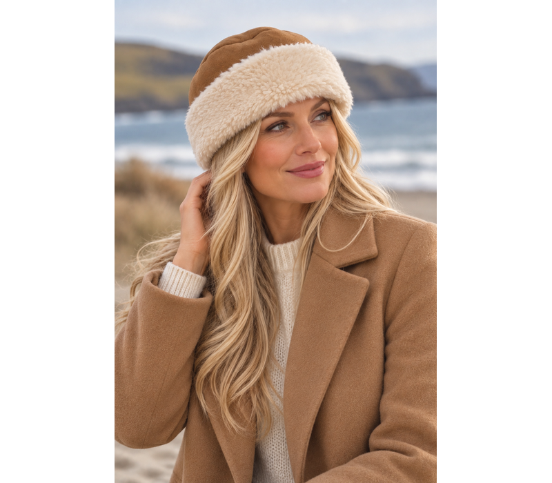 Seeberger 019880 Camel Faux Fur Toque