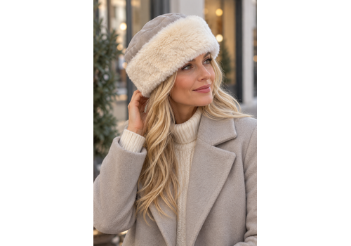 Seeberger Seeberger 019880 Grey Faux Fur Toque