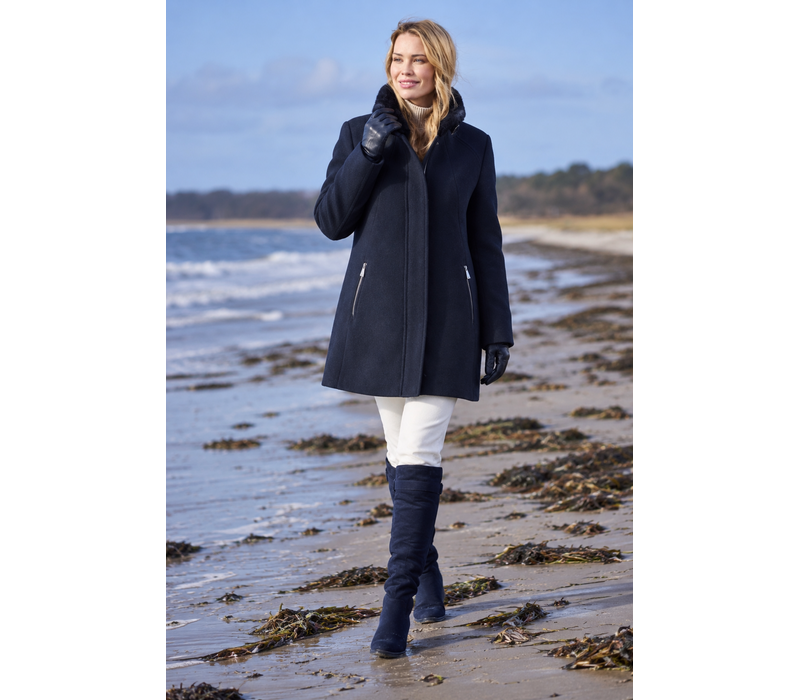 Junge OMEGA Navy Wool mix Coat