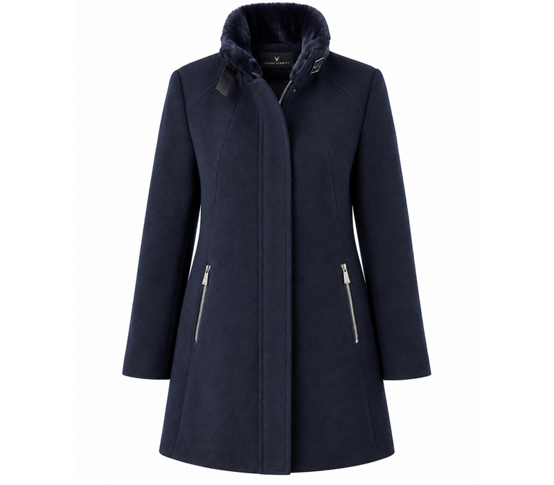 Junge OMEGA Navy Wool mix Coat