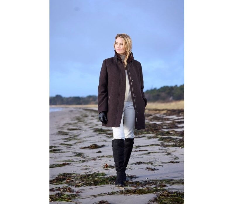 Junge OMEGA Chocolate Wool mix Coat