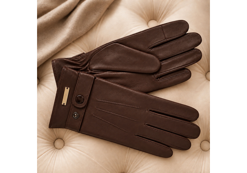 Seeberger Seeberger 19806  Brown Soft Leather Gloves