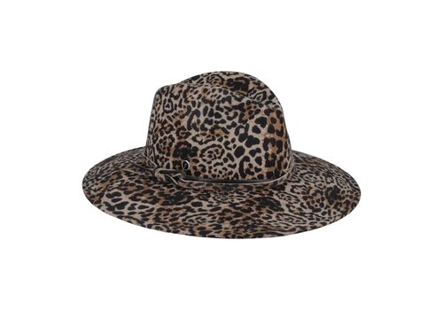 FLECHET Flechet 2H330 Beige Leopardprint Fedora