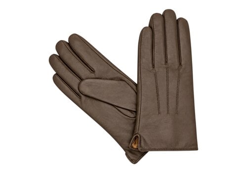 Hologramme Paris Hologramme Brown Fleece Lined Leather Gloves