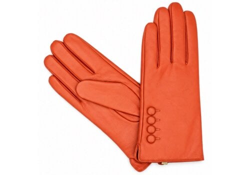 Hologramme Paris Hologramme Orange Fleece Lined Leather Gloves