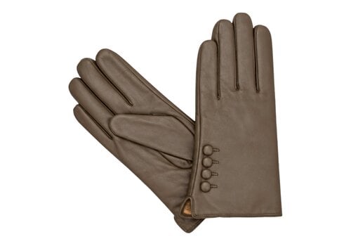 Hologramme Paris Hologramme Brown Fleece Lined Leather Gloves