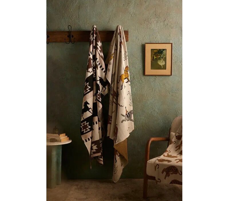 MYRA Stallion Spirit Cotton Throw