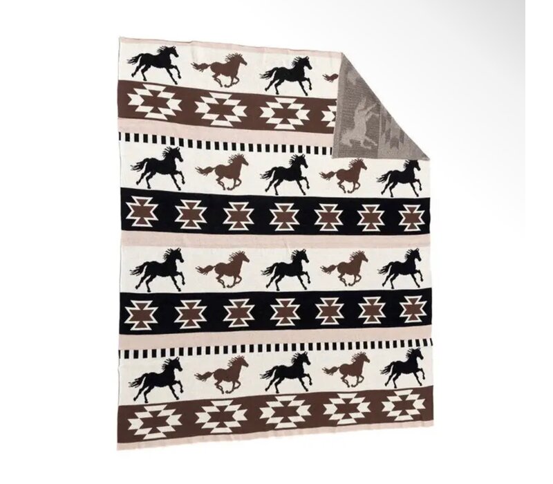 MYRA Stallion Spirit Cotton Throw