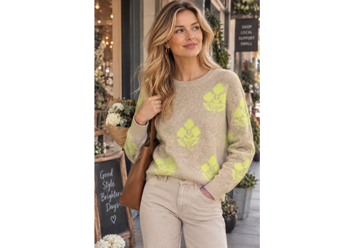 MD’M MD’M 55020013 Lime Print Cosy Sweater