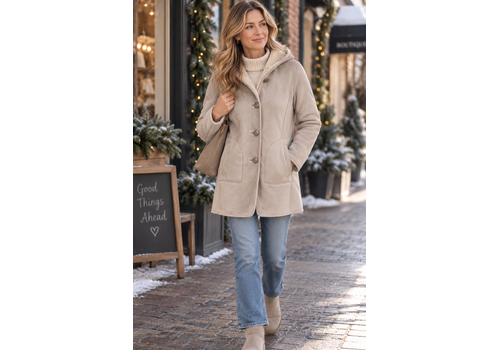 MD’M MD’M 01 Grey Reversible Sheepskin Like Coat