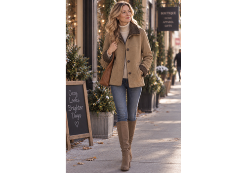 MD’M MD’M 02 Brown Reversible Sheepskin Like Coat