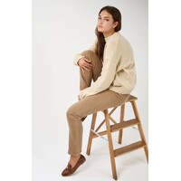 ANA & LUCY Beige “ELIA” Straight Leg Pants