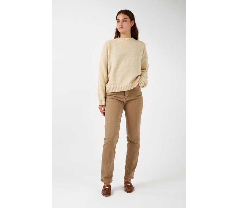 ANA & LUCY Beige “ELIA” Straight Leg Pants
