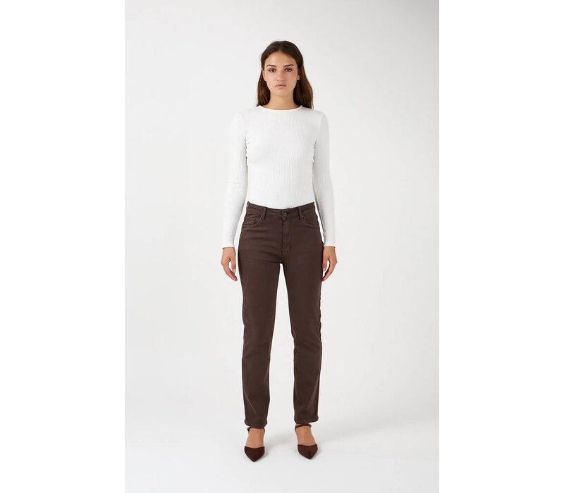 ANA & LUCY Brown “ELIA” Straight Leg Pants