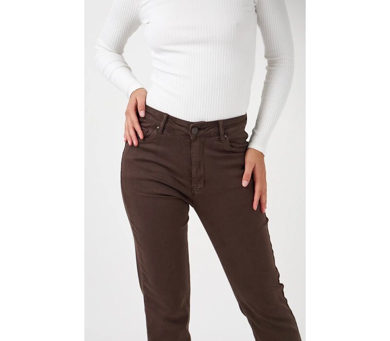 ANA & LUCY Brown “ELIA” Straight Leg Pants