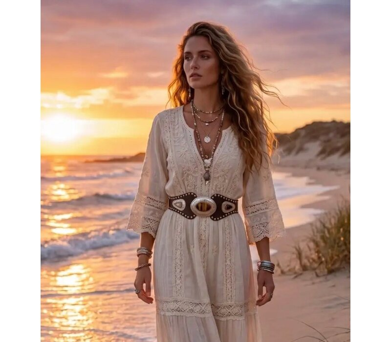 LULA Brown ATLAS Leather Sash Belt