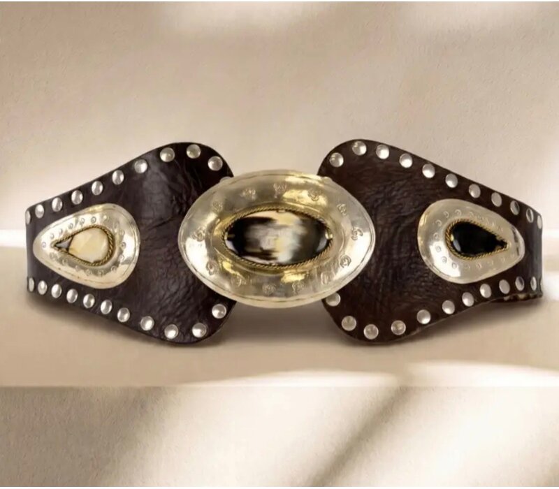 LULA Brown ATLAS Leather Sash Belt