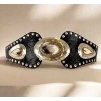 LULA Black ATLAS Leather Sash Belt