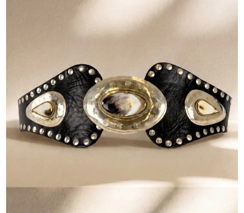 LULA Black ATLAS Leather Sash Belt
