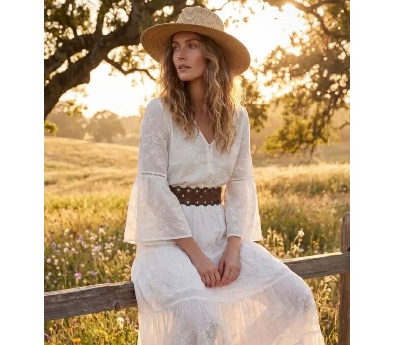 LULA Brown DRACO Leather Sash Belt
