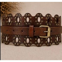 LULA Brown DRACO Leather Sash Belt