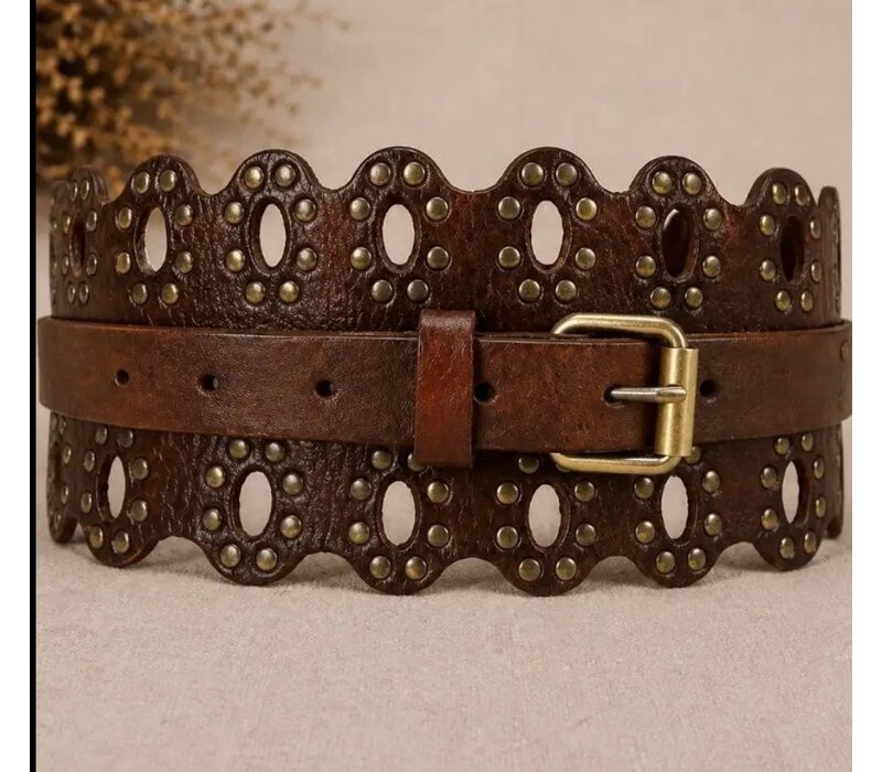 LULA Brown DRACO Leather Sash Belt
