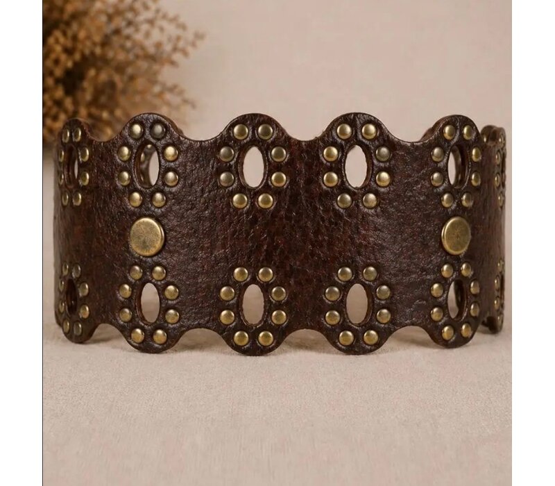 LULA Brown DRACO Leather Sash Belt