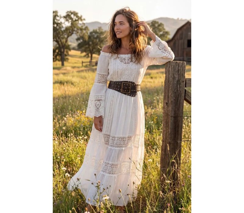 LULA Nox Brown Leather Sash Belt
