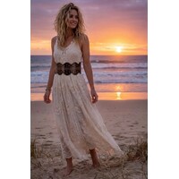 LULA Brown ARES Leather Sash Belt