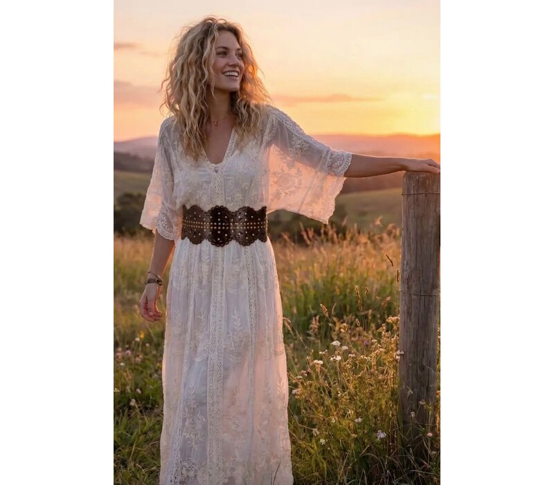 LULA Brown ARES Leather Sash Belt