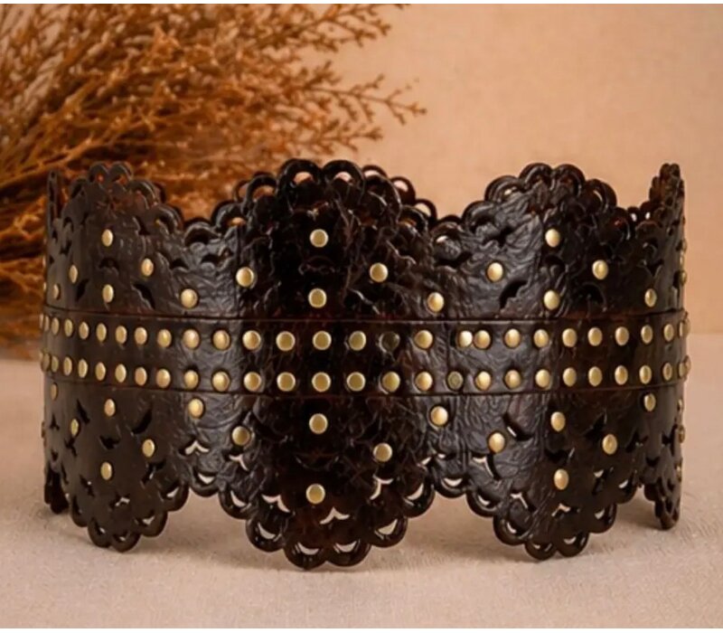 LULA Brown ARES Leather Sash Belt
