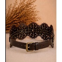 LULA Brown ARES Leather Sash Belt